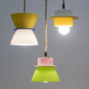 Abat-jour à suspendre MIAMI – Modulable, écoresponsable, 6 couleurs et formes, compatible E27