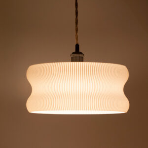 Suspension design CINTRA imprimée en 3D – Luminaire organique en PLA recyclé – Abat-jour sculptural pour douille E27 – Ø 35 cm