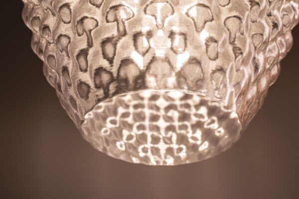 MIRANO grand modèle – Suspension Design Éco-Responsable – Abat-Jour Imprimé 3D en PETG Cristal – Image 4