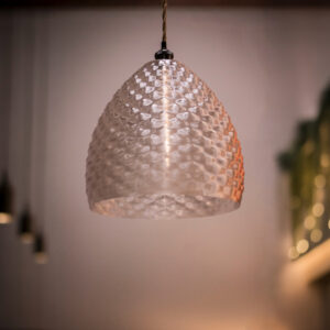 Grande Suspension Design MIRANO – Abat-Jour XXL Imprimé 3D en PETG Cristal Recyclé