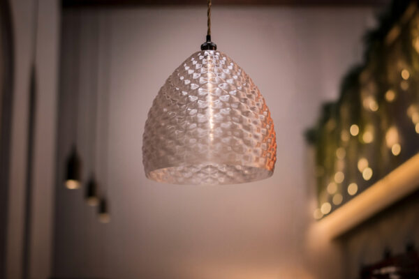 Grande Suspension Design MIRANO – Abat-Jour XXL Imprimé 3D en PETG Cristal Recyclé